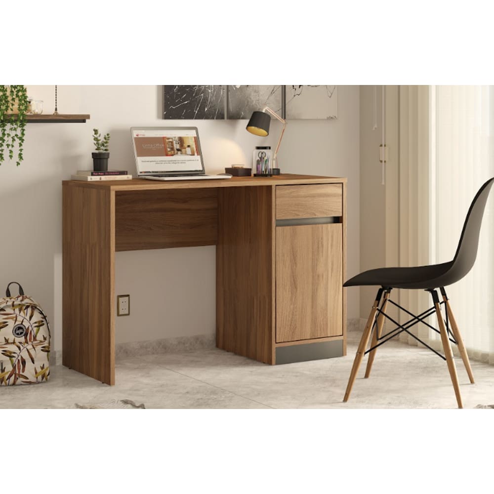 Escrivaninha Office 1 Porta Morada 29600 Amêndola Touch / Grafito Demóbile - LBMSHOP