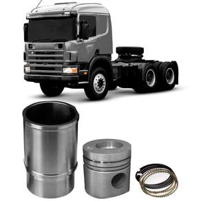 Kt Motor Camisa Pistão Anel Dc12 Serie 4 Original Mahle