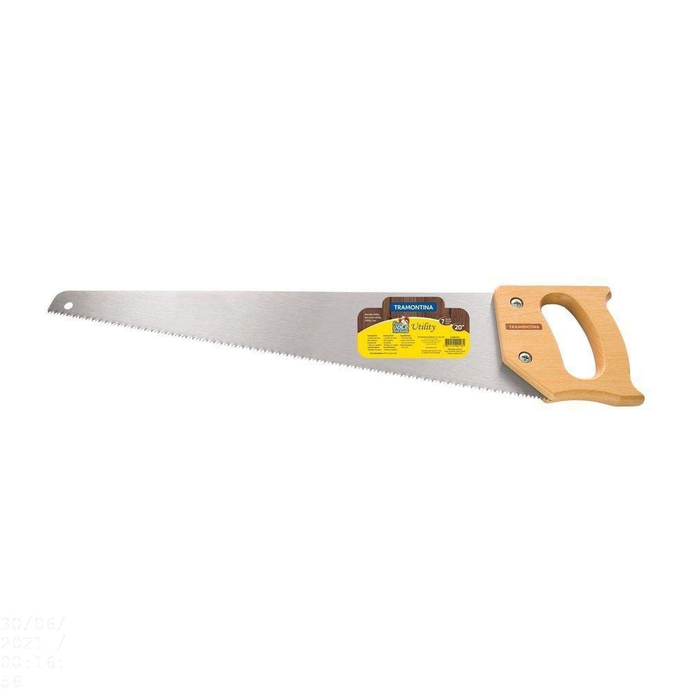 Serrote Tramontina Utility 20" Com 7 Dentes Por Polegada Lâmina Em Aço Especial E Cabo De Madeira Tramontina
