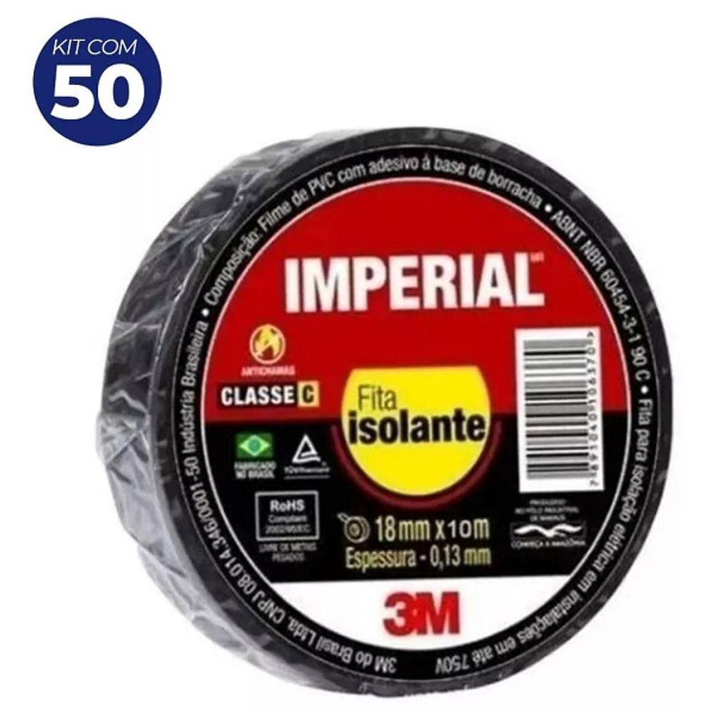 Kit 50 Fita Isolante 3M Imperial 18MM X 20M