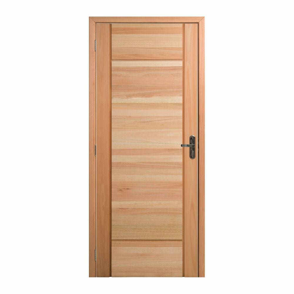 Kit Porta Pronta Maciça 214x89cm Eucalipto Esquerda Pm95 Clean Cruzeiro Portas Nude
