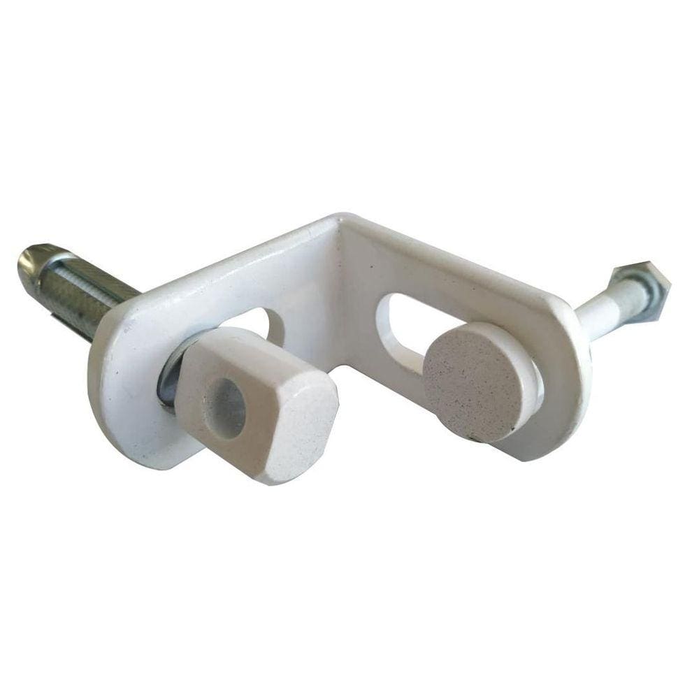 Porta Cadeado Porta De Vidro Branco Dobrado Parede - 11235
