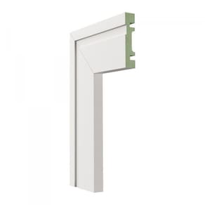 Kit com 10 Guarnição de Mdf 7cm X 15mm X 2,40m com Friso Moldufama 702 Branco