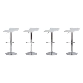 Kit 4 Banquetas Tóquio Belo Horizonte Branca Base Giratória