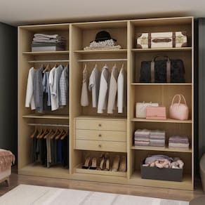 Módulo Closet Casal sem Portas 3 Gaveta 100% Mdf Infinity Savana