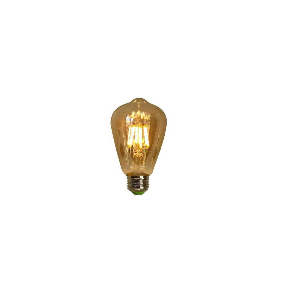Lampada Led Filamento Bulbo St64 4W E27 Ambar Retro 2200K