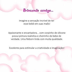 Boneca Reborn Realista 100% Silicone Cabelo Castanho + Itens