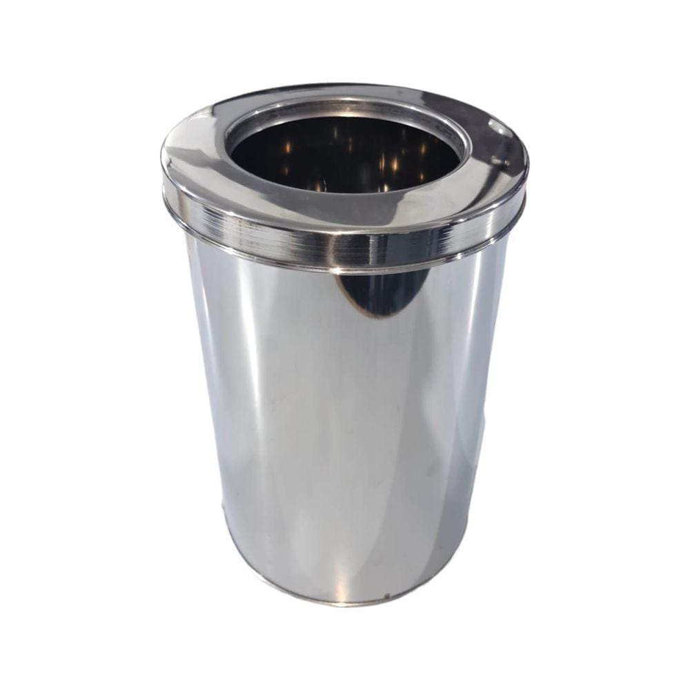 Cesto Lixeira Em Aço Inox Com Aro Cozinha Banheiro 12 Litros