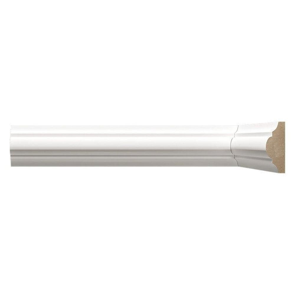 Kit com 10 Boiserie Mdf 3cm X 15mm X 2,40m Liso Moldufama 300 Branco