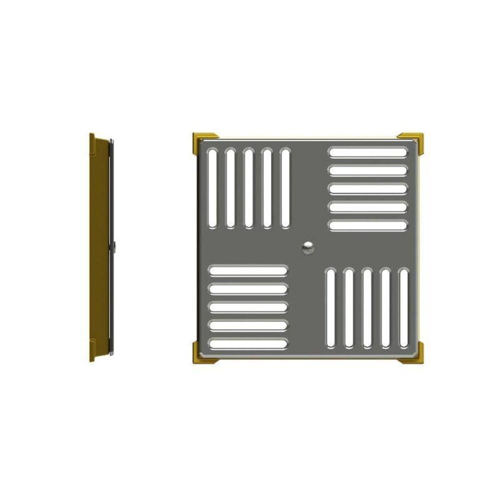 Dispositivo Caixilho 30 X 30Cm Em Latão E Inox Piscinas
