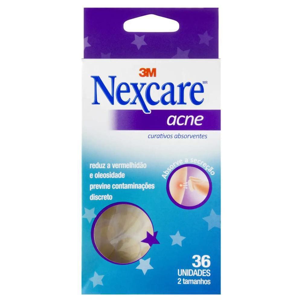 Curativos Absorventes Para Acne Nexcare Tm 36Un 3M Pele