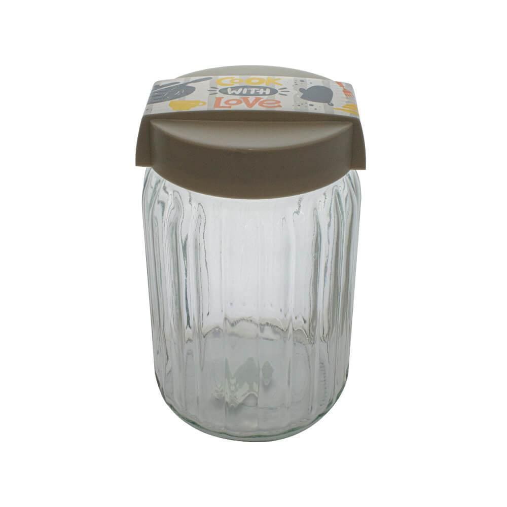 Pote Vidro Tampa Hermética Cook With Love 1,4 Litro