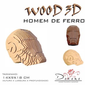 Quebra Cabeça 3D Homem De Ferro Decoração Enfeite Iron Man