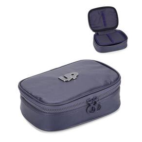 Estojo Baú Juvenil Crinkle Metalizado Azul Up4You Luxcel