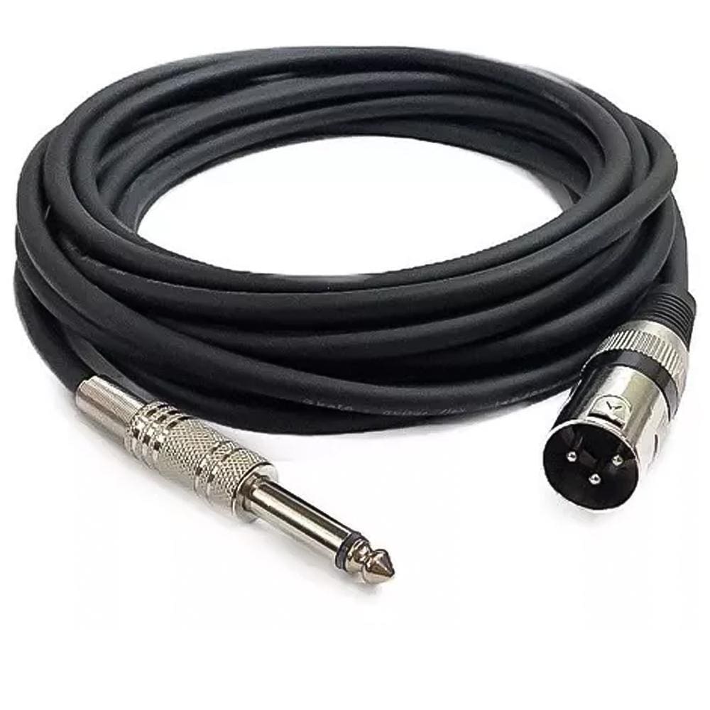 Cabo P10 Mono X 1 Xlr Macho Mono 5 Metros
