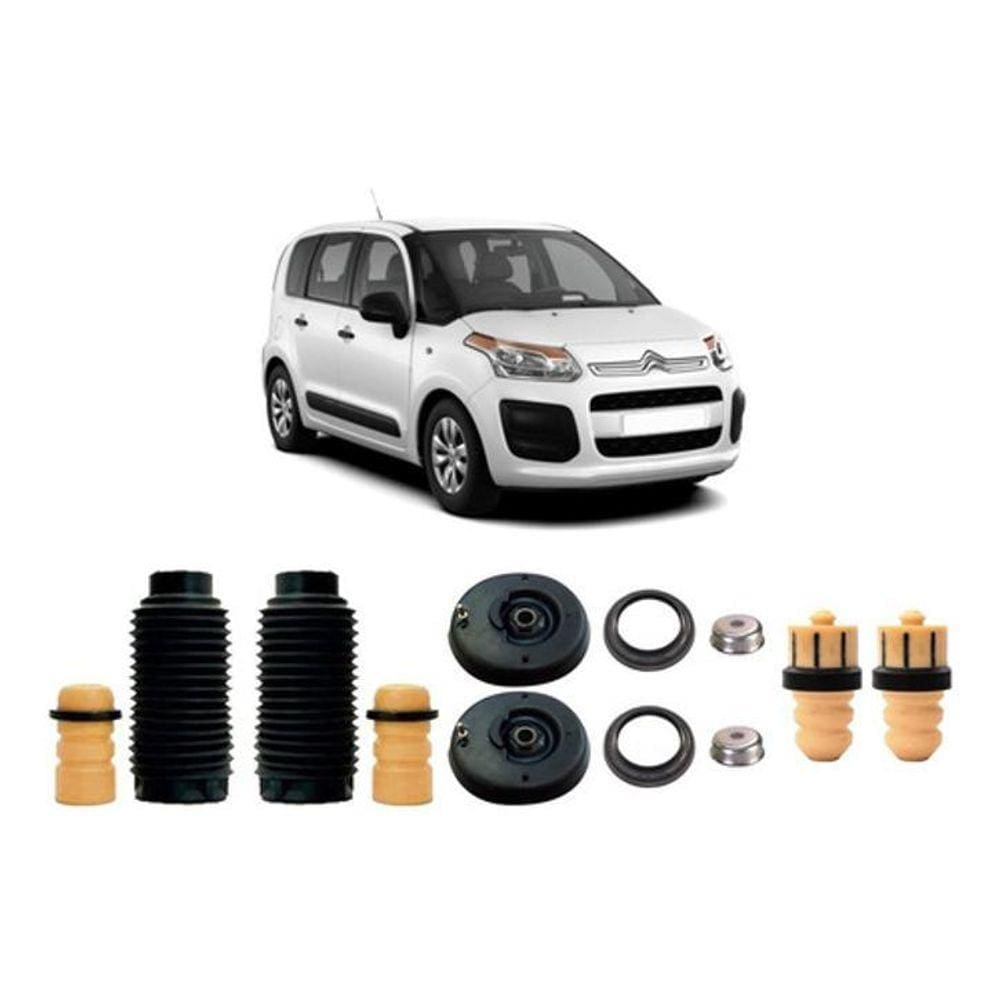 Kit Batente Coxim Dianteiro Traseiro C3 Picasso 2012 2013 14