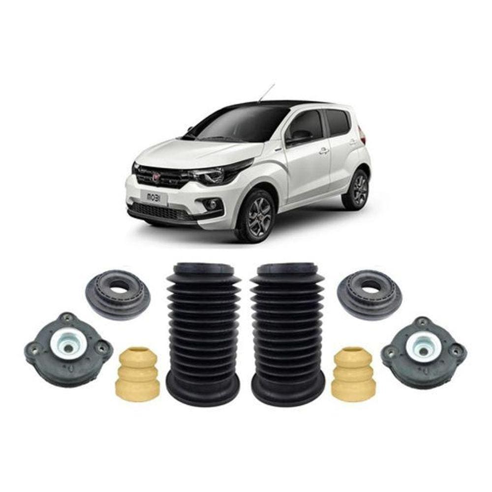 Kit Coxim Batente Dianteiro Fiat Mobi 2017 2018 2019 2020