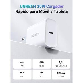 Carregador Ugreen 30W Pd Usb C Carregamento Rápido