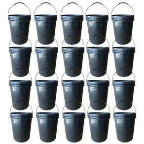 Balde 16L Plastico Com Bico Alça Plástica Com Tampa - 20 Pçs