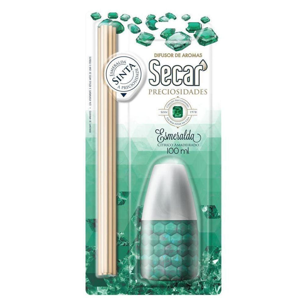 Difusor De Aromas Secar Sensações 3X100Ml Esmeralda