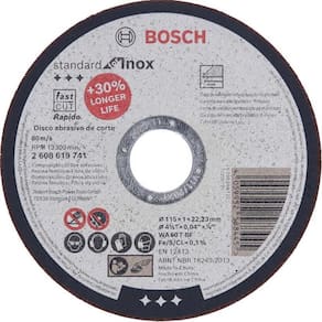 Disco De Corte Standard Inox Metal 4.1/2 115Mm Bosch
