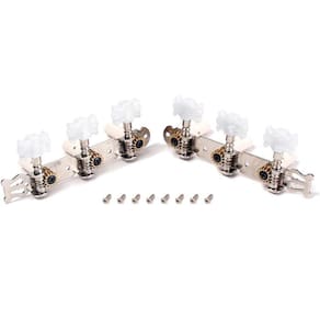 Tarraxa Violão Nylon Pino Grosso Cromada Jogo 3+3-Botão Dese
