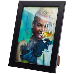 Porta Retrato Premium Preto C/Vidro 15X21 Mesa Ou Parede