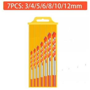 Conjunto Brocas De Carboneto 7 Peças 3-12Mm Madeira Concreto