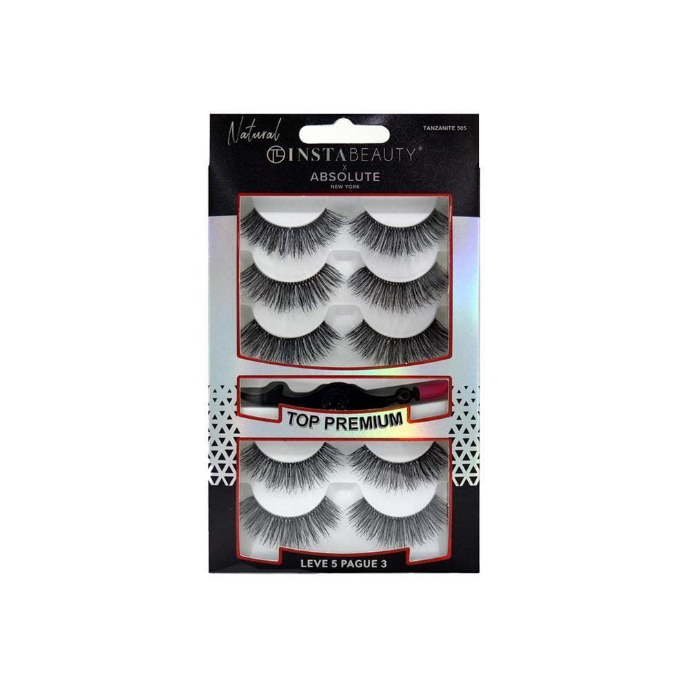 Abny Pack Tanjanite 505 Cílios Post Natural Preto 5 Pares