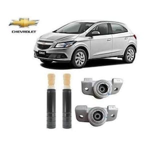 Par Kit Coxim Batente Coifa Amortecedor Traseiro Gm Onix