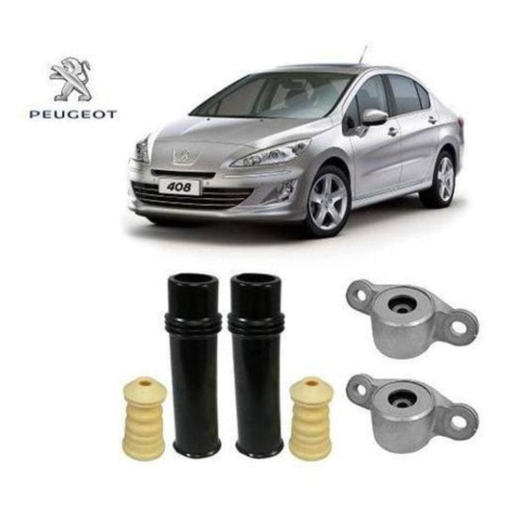 Par Coxim Batente Suspensão Traseira Peugeot 408 2010 2011
