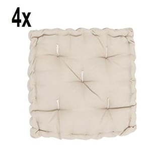 Kit Almofada Futon Alto Conforto 40X40Cm 4 Unidades - Bege