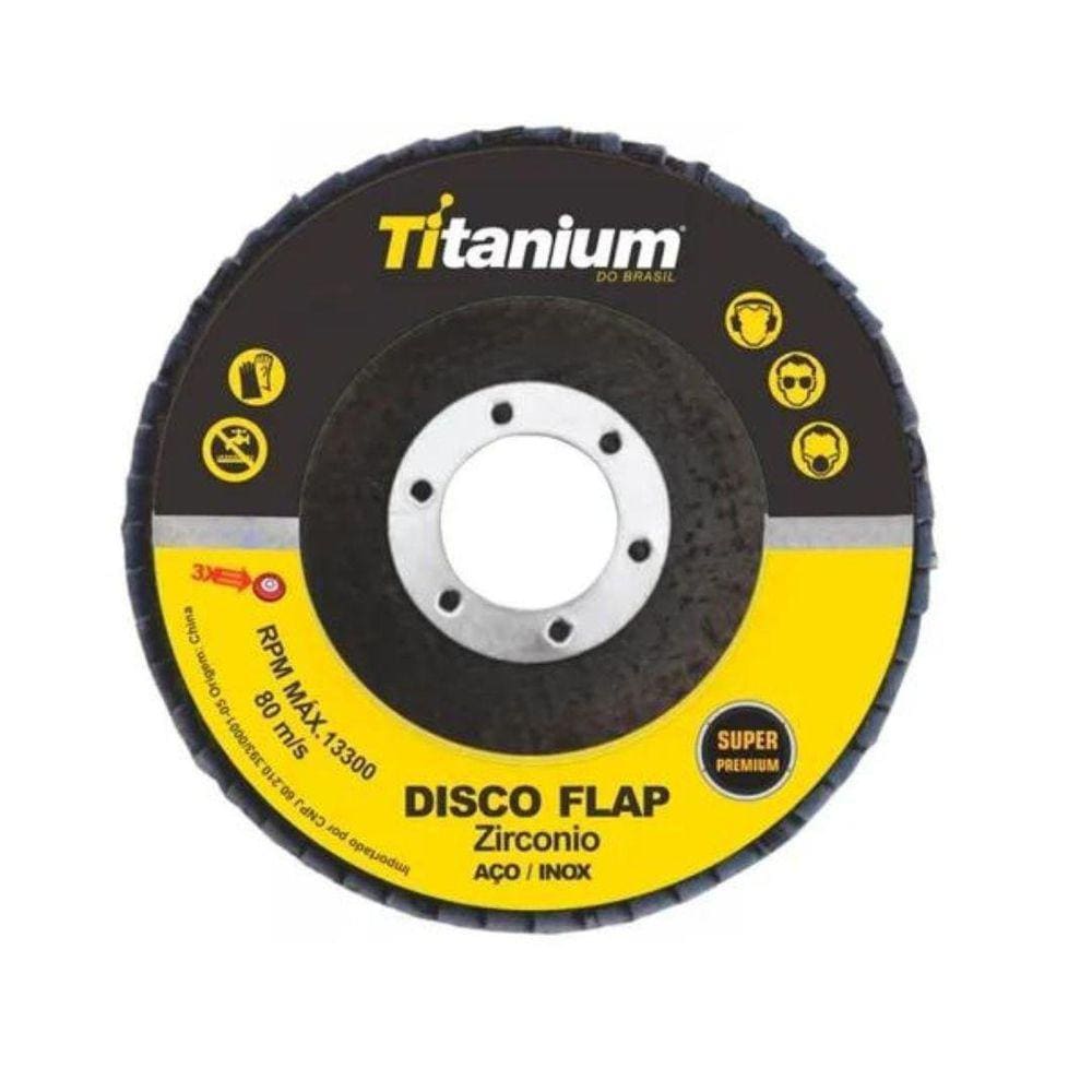 Disco Flap Power Curco Zirconio 4.1/2 Gr 060 Titanium 05793