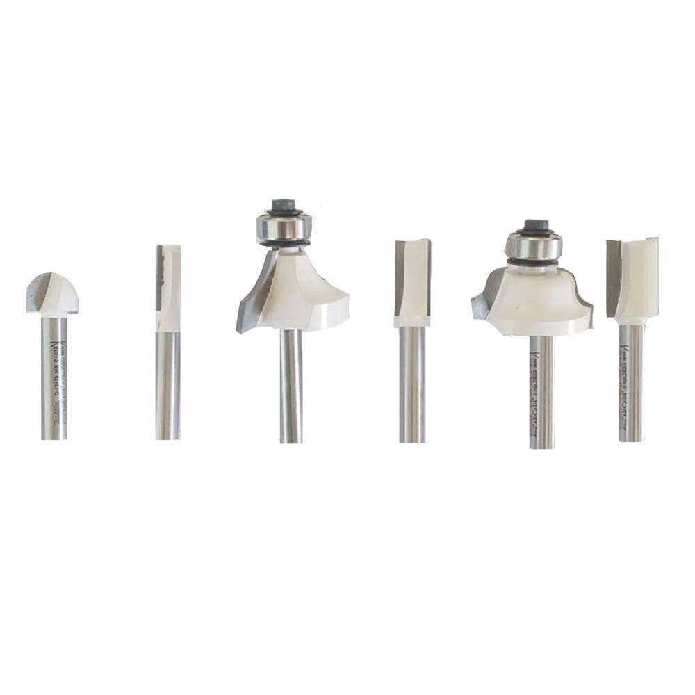 Kit Fresas com 06 Peças Encaixe 1/4 Makita D53578