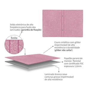 Album Fotos 15X21/60 Rosa Glitter Menina Linda