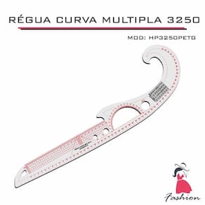 Régua Múltipla Curva Patchwork Costura Modelista 3250 Petg
