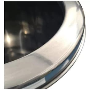 Lixeira De Inox 80 Litros Tampa Aro P/Áreas De Lazer 38X70Cm