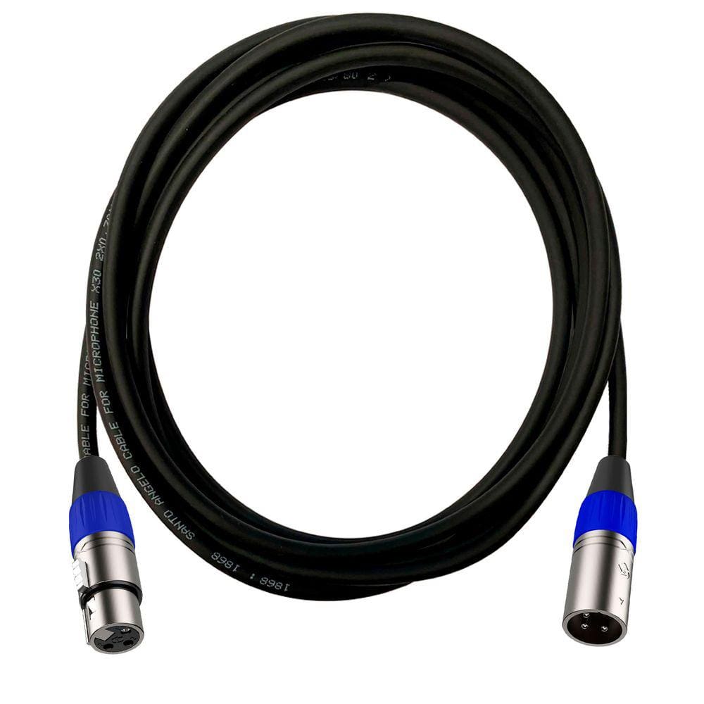 Cabo XLR Macho Femea Santo Angelo Roxtone Azul 5 Metros