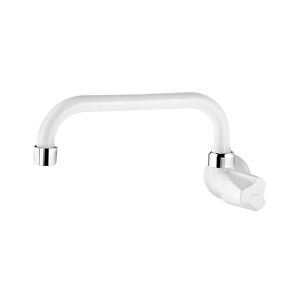Torneira De Parede Bica Horizontal Para Cozinha Branca Foz - Viqua