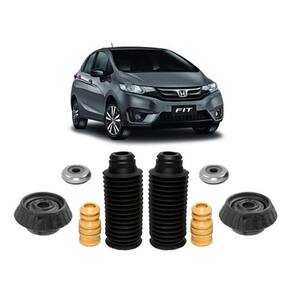 2 Kit Coxim Batente Dianteiro Honda New Fit 2009 2010 2011