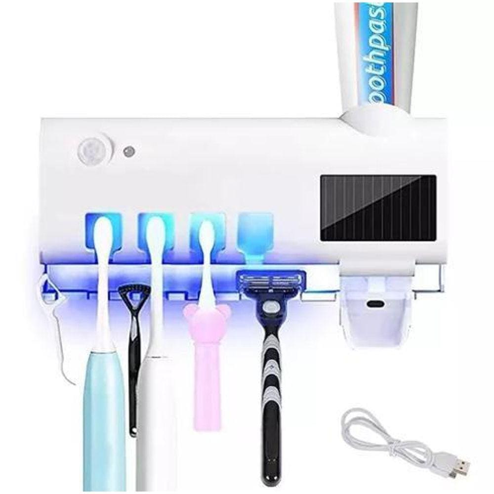 Porta Escova Uv Dispenser De Pasta De Dente Automático
