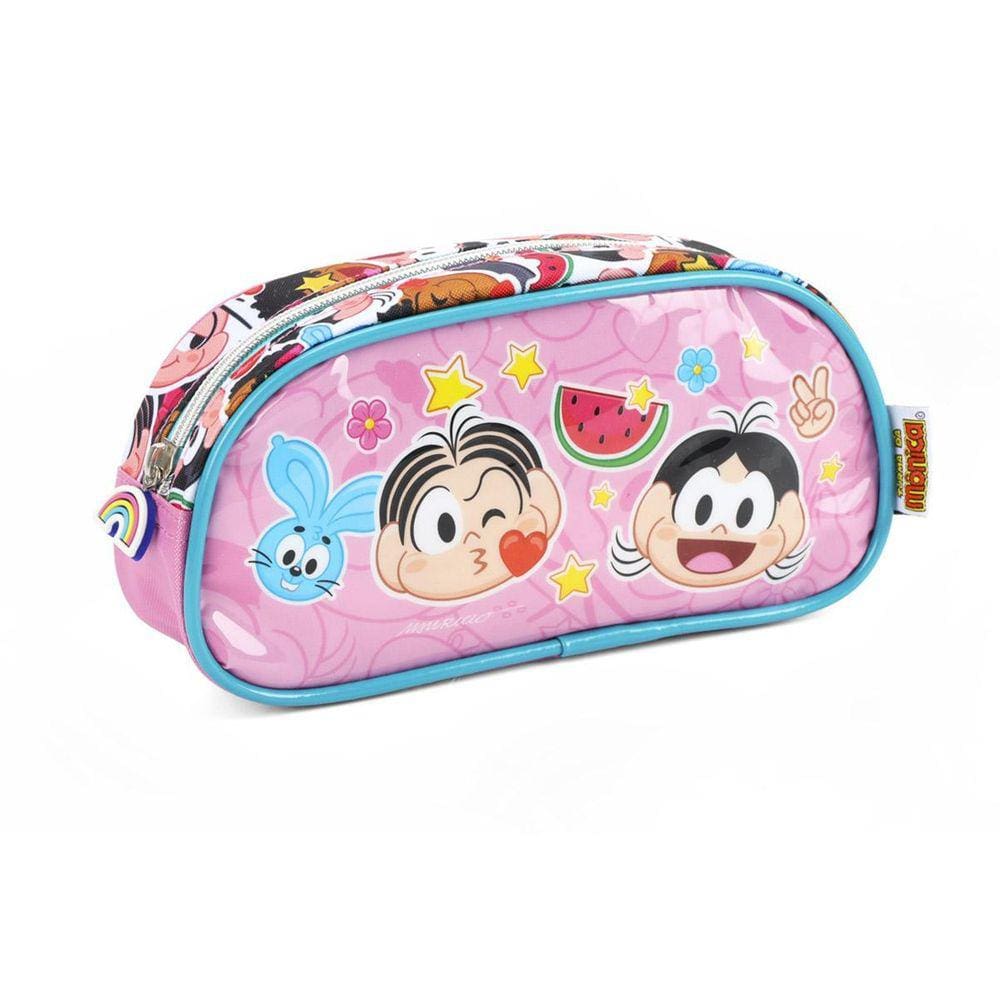 Estojo Escolar Simples Turma Da Mônica - Monica Rosa
