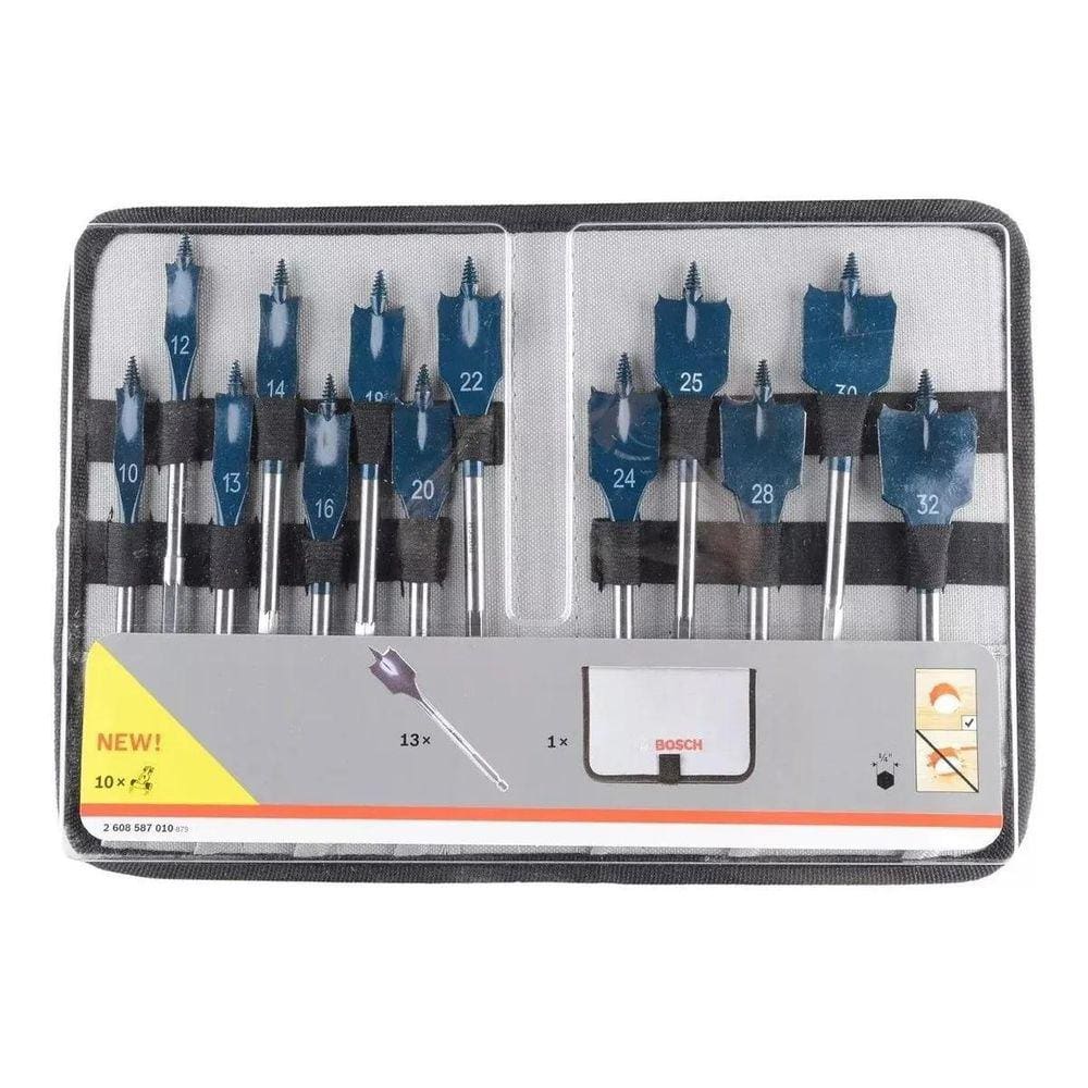 Jogo Brocas Chatas Self Cut Speed Bosch 13 Peças 2608587010