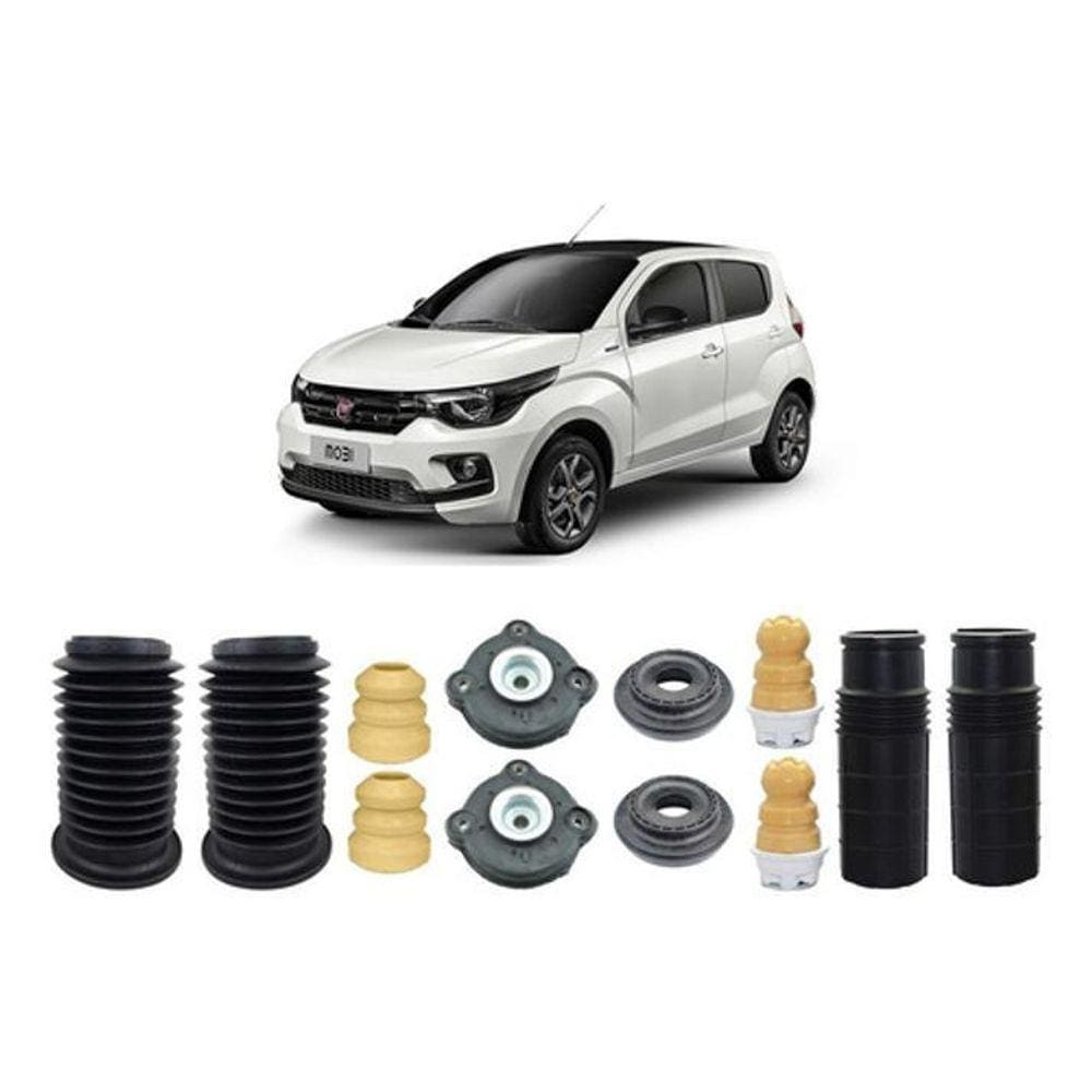Kit Batente Coxim Dianteiro Traseiro Mobi 2018 2019 2020
