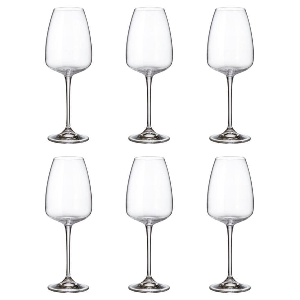 Taça De Cristal Bohemia 440Ml Anser 6 Peças