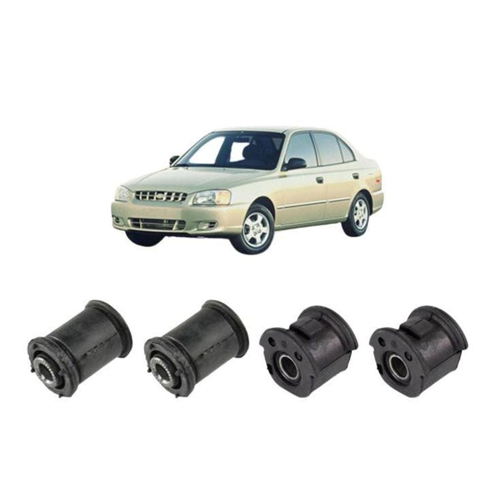 Kit 4 Buchas Da Bandeja Dianteira Accent 2001 2002 2003 2004