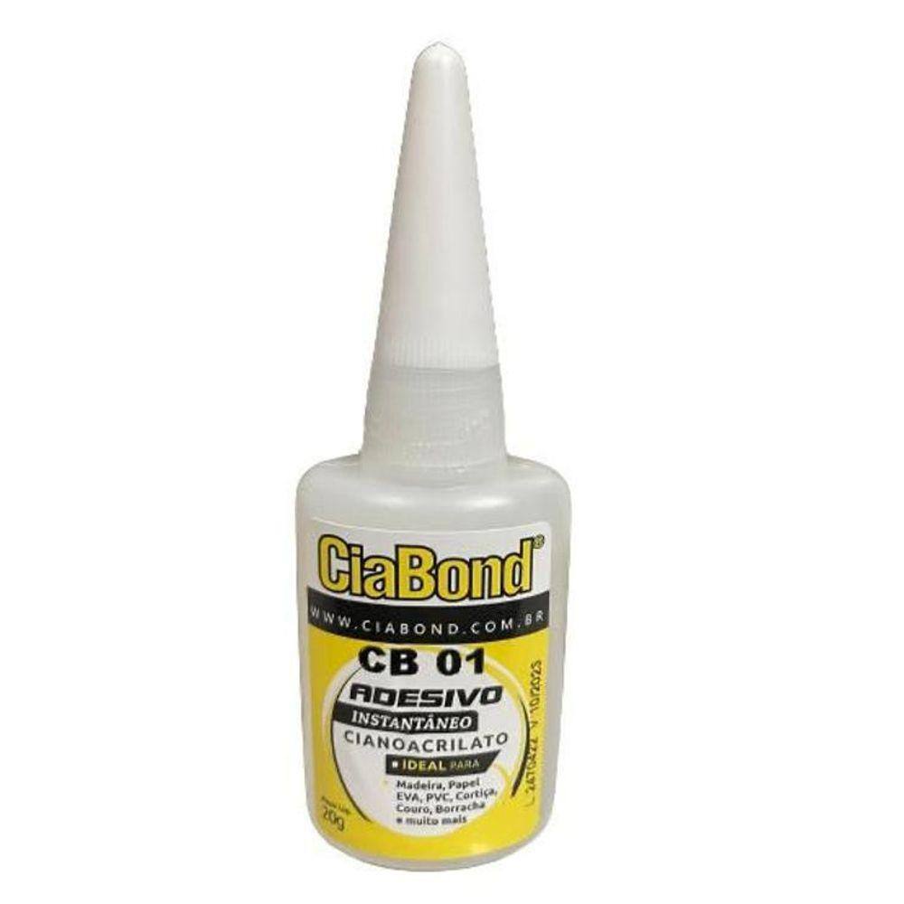 Cola Adesivo Instantâneo Cianoacrilato Cb 01 Ciabond 20G