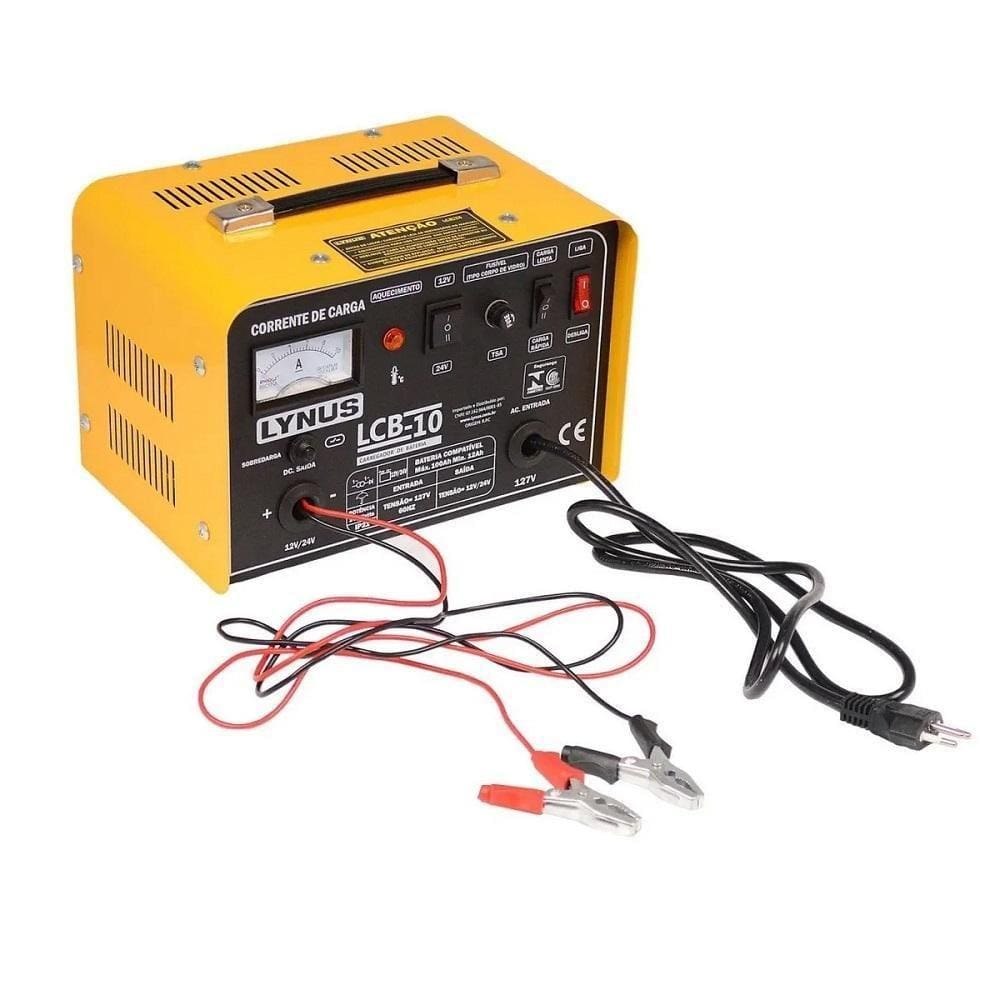 Carregador De Bateria Portatil 100A 12/24V 110V/220V Lynus L