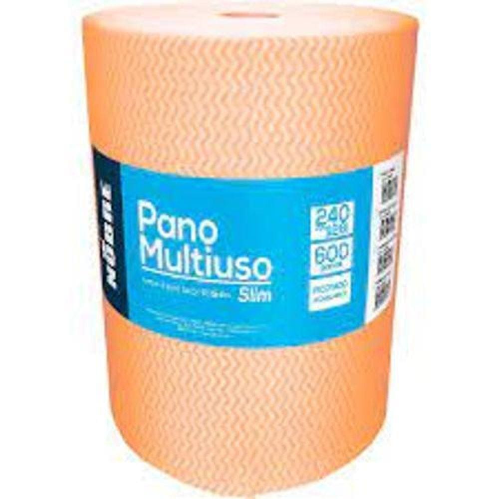 Pano Multiuso Slim 28Cm X 240M Picotado 600 Panos - Laranja
