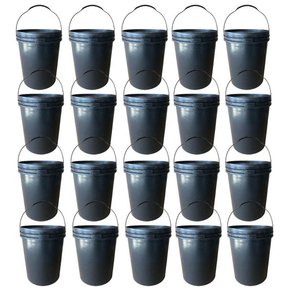 Balde 16L Para Flores Alça Plástica - 20 Pçs